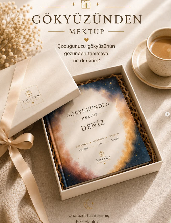 Kutika çocuk kitabı ve hediye kutusu